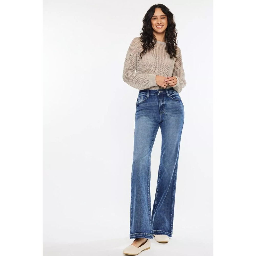 Kancan Avonlea‎ Size 7/27 High Rise Wide Leg Flare Jeans Womens